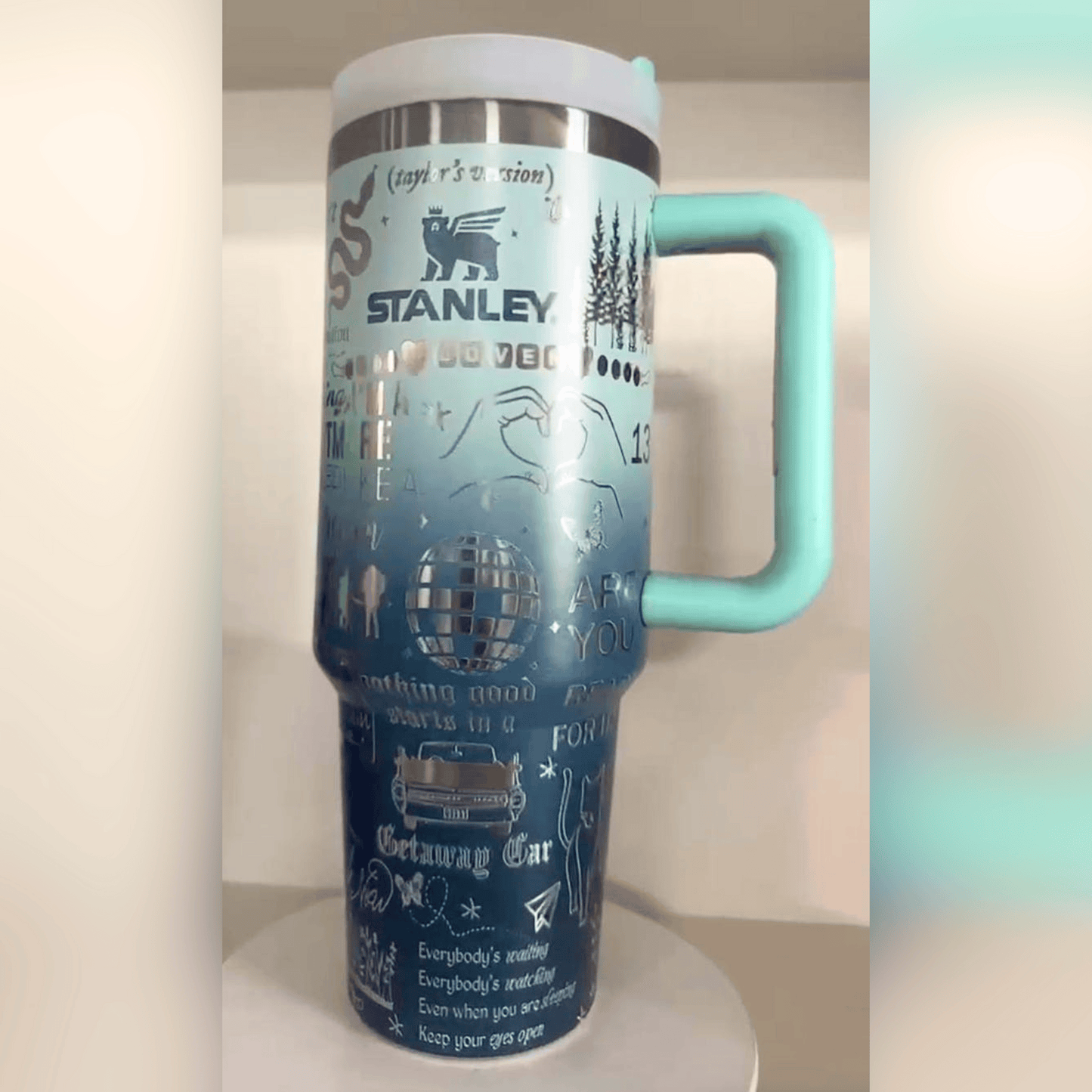 Exclusive: Customized The Eras Tour TS STLY Quencher Tumbler 40 oz / 1.2L + *GIFTS Set 10x Straw Covers* - LIMITED EDITION