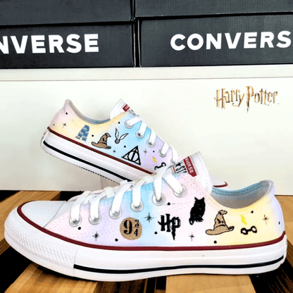 Exklusiv: HP Custom All Star Schuhe und Sneakers Handgefertigte Stickerei + *GRATIS GESCHENK 1 Paar Socken* – LIMITIERTE AUFLAGE