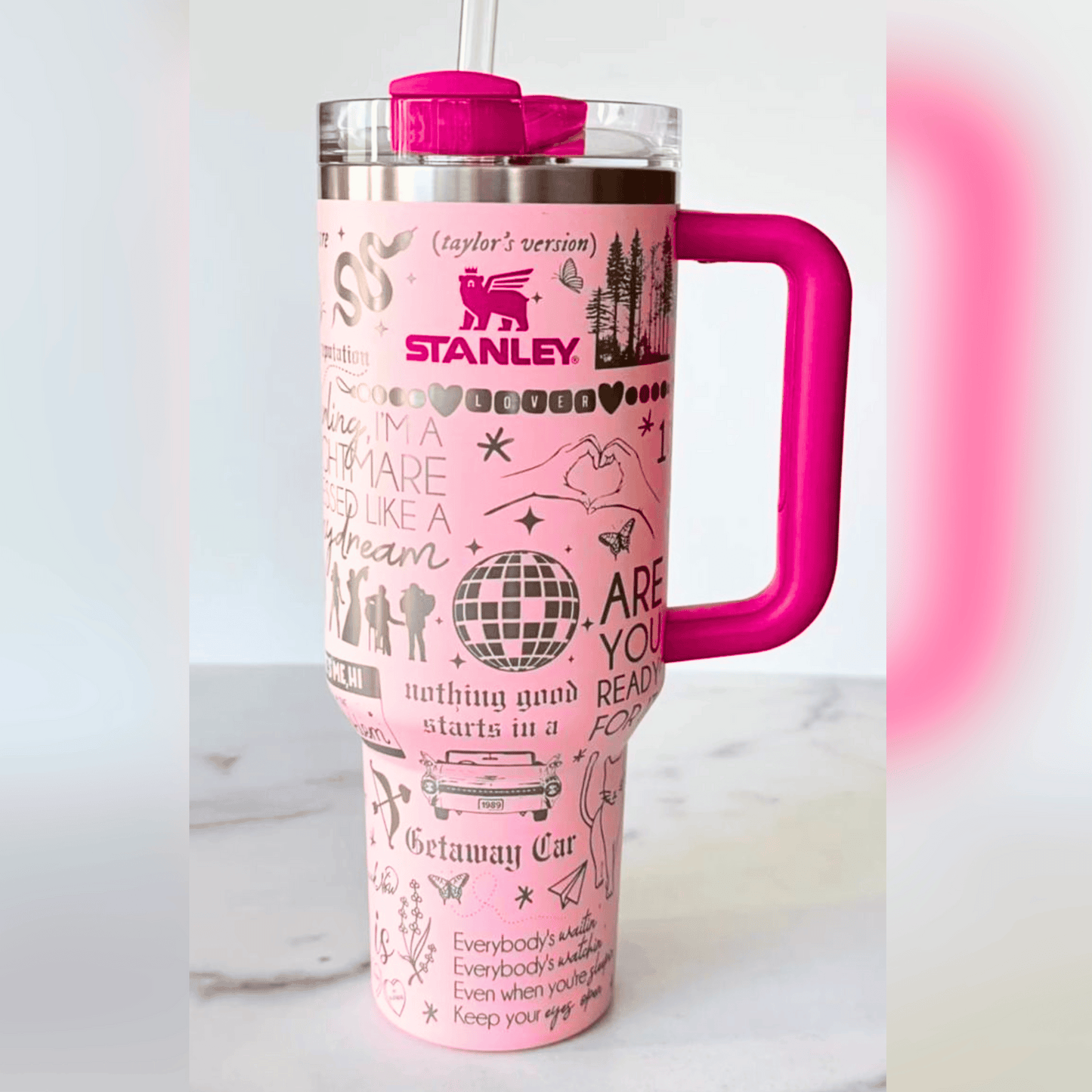 Exclusive: Customized The Eras Tour TS STLY Quencher Tumbler 40 oz / 1.2L + *GIFTS Set 10x Straw Covers* - LIMITED EDITION