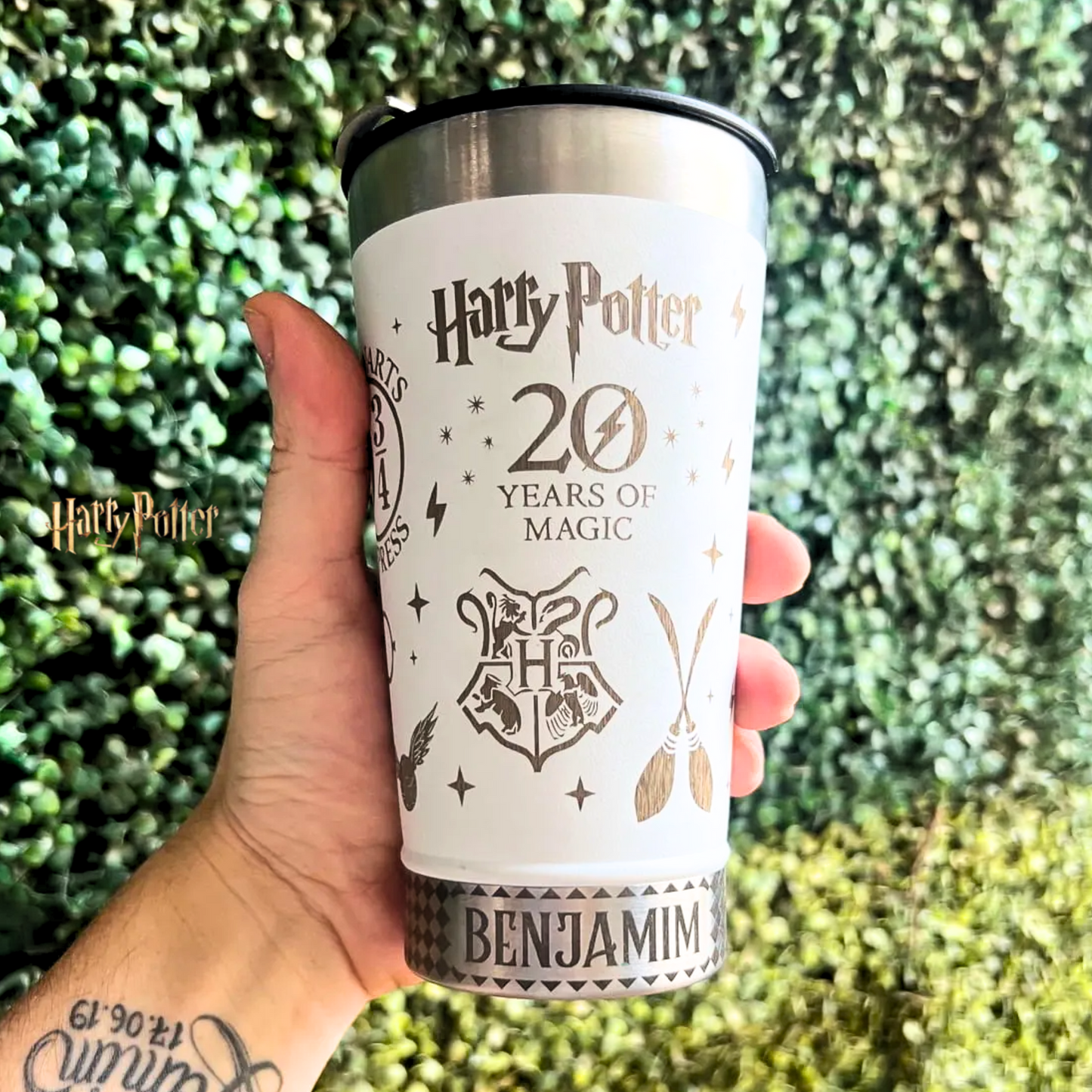 Exclusive: HP STLEY Custom Stainless Steel Insulated Cup 16oz 473ml Laser Engraved with Bottle Opener + *FREE GIFT 1x Coasters* - LIMITED EDITION