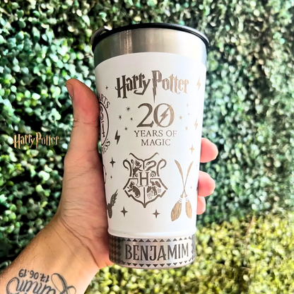 Exclusive: HP STLEY Custom Stainless Steel Insulated Cup 16oz 473ml Laser Engraved with Bottle Opener + *FREE GIFT 1x Coasters* - LIMITED EDITION