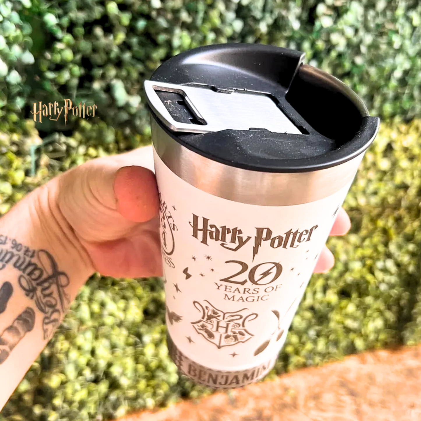 Exclusive: HP STLEY Custom Stainless Steel Insulated Cup 16oz 473ml Laser Engraved with Bottle Opener + *FREE GIFT 1x Coasters* - LIMITED EDITION