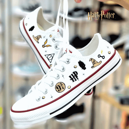 Exklusiv: HP Custom All Star Schuhe und Sneakers Handgefertigte Stickerei + *GRATIS GESCHENK 1 Paar Socken* – LIMITIERTE AUFLAGE