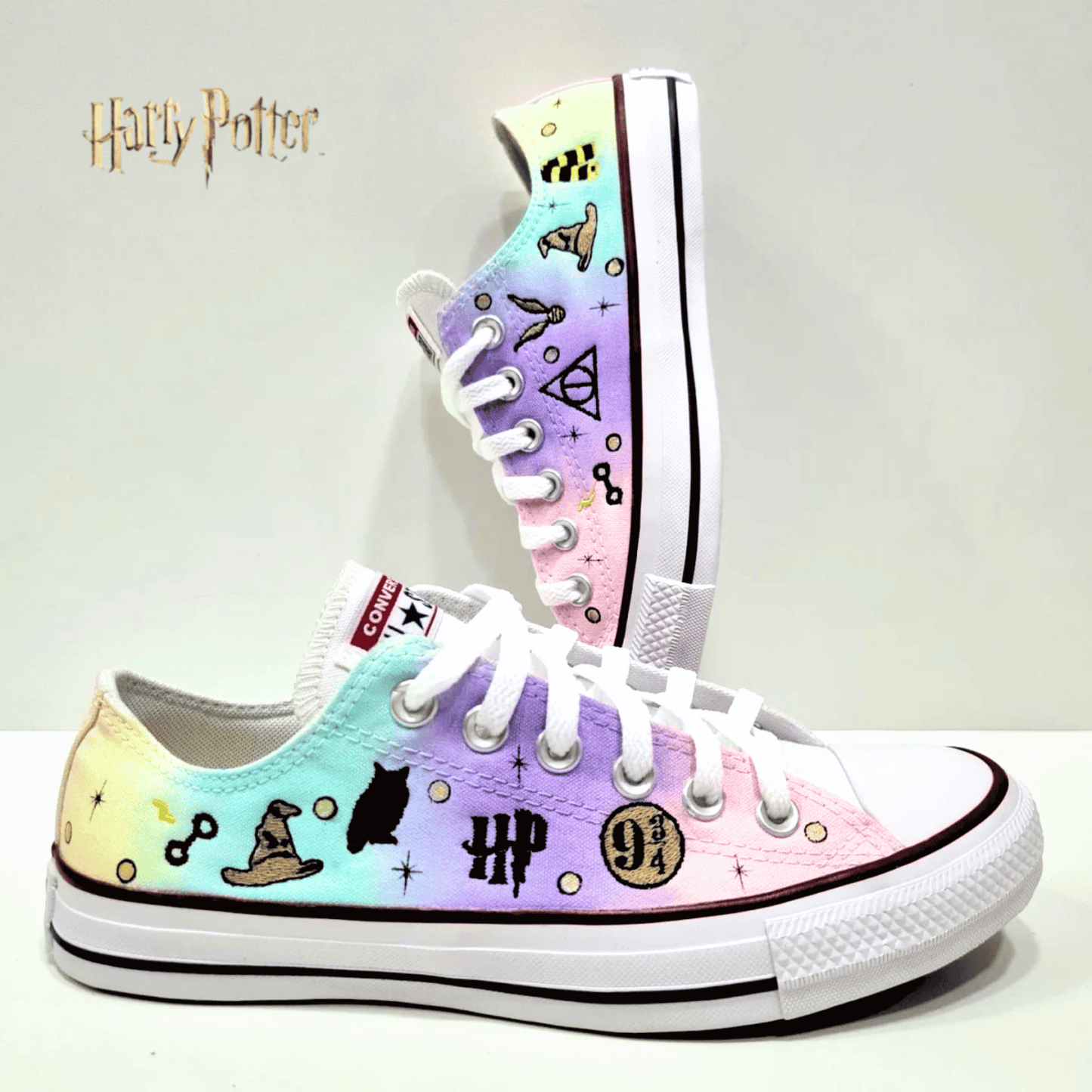 Exklusiv: HP Custom All Star Schuhe und Sneakers Handgefertigte Stickerei + *GRATIS GESCHENK 1 Paar Socken* – LIMITIERTE AUFLAGE