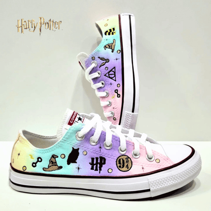 Exklusiv: HP Custom All Star Schuhe und Sneakers Handgefertigte Stickerei + *GRATIS GESCHENK 1 Paar Socken* – LIMITIERTE AUFLAGE