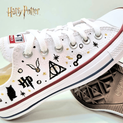 Exklusiv: HP Custom All Star Schuhe und Sneakers Handgefertigte Stickerei + *GRATIS GESCHENK 1 Paar Socken* – LIMITIERTE AUFLAGE