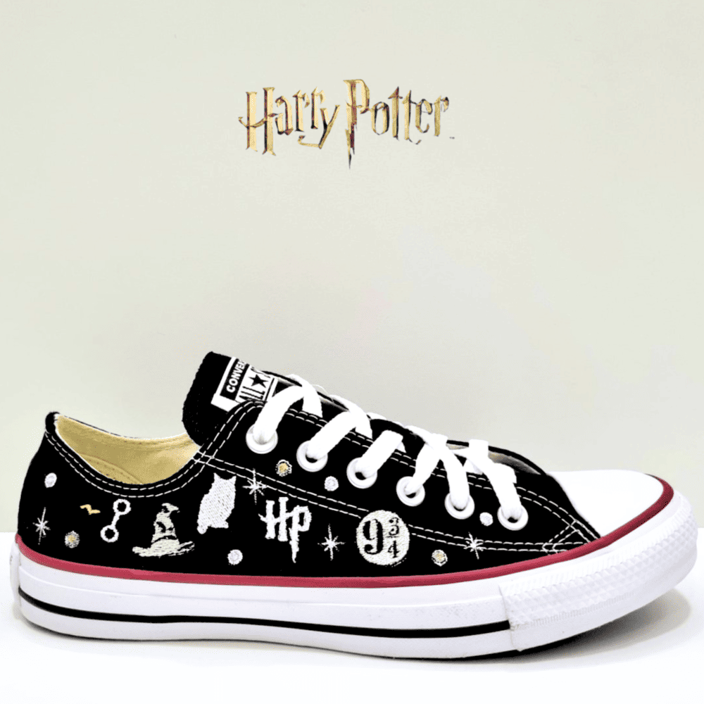 Exklusiv: HP Custom All Star Schuhe und Sneakers Handgefertigte Stickerei + *GRATIS GESCHENK 1 Paar Socken* – LIMITIERTE AUFLAGE