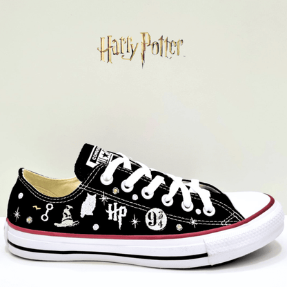 Exklusiv: HP Custom All Star Schuhe und Sneakers Handgefertigte Stickerei + *GRATIS GESCHENK 1 Paar Socken* – LIMITIERTE AUFLAGE