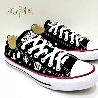 Exklusiv: HP Custom All Star Schuhe und Sneakers Handgefertigte Stickerei + *GRATIS GESCHENK 1 Paar Socken* – LIMITIERTE AUFLAGE