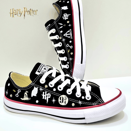 Exklusiv: HP Custom All Star Schuhe und Sneakers Handgefertigte Stickerei + *GRATIS GESCHENK 1 Paar Socken* – LIMITIERTE AUFLAGE