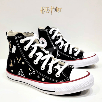 Exklusiv: HP Custom All Star Schuhe und Sneakers Handgefertigte Stickerei + *GRATIS GESCHENK 1 Paar Socken* – LIMITIERTE AUFLAGE
