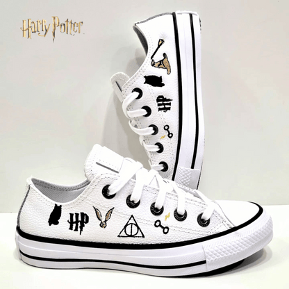 Exklusiv: HP Custom All Star Schuhe und Sneakers Handgefertigte Stickerei + *GRATIS GESCHENK 1 Paar Socken* – LIMITIERTE AUFLAGE
