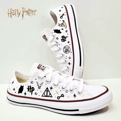 Exklusiv: HP Custom All Star Schuhe und Sneakers Handgefertigte Stickerei + *GRATIS GESCHENK 1 Paar Socken* – LIMITIERTE AUFLAGE