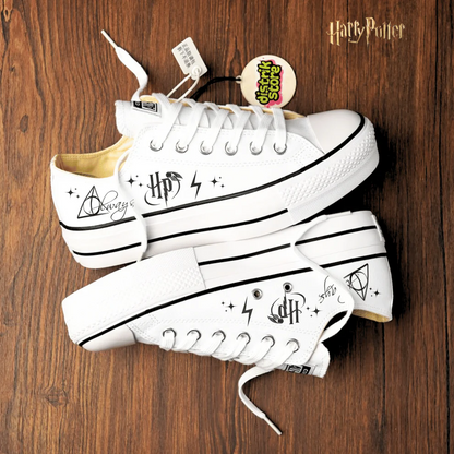 Exklusiv: HP Custom All Star Schuhe und Sneakers Handgefertigte Stickerei + *GRATIS GESCHENK 1 Paar Socken* – LIMITIERTE AUFLAGE