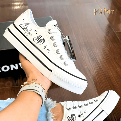 Exklusiv: HP Custom All Star Schuhe und Sneakers Handgefertigte Stickerei + *GRATIS GESCHENK 1 Paar Socken* – LIMITIERTE AUFLAGE